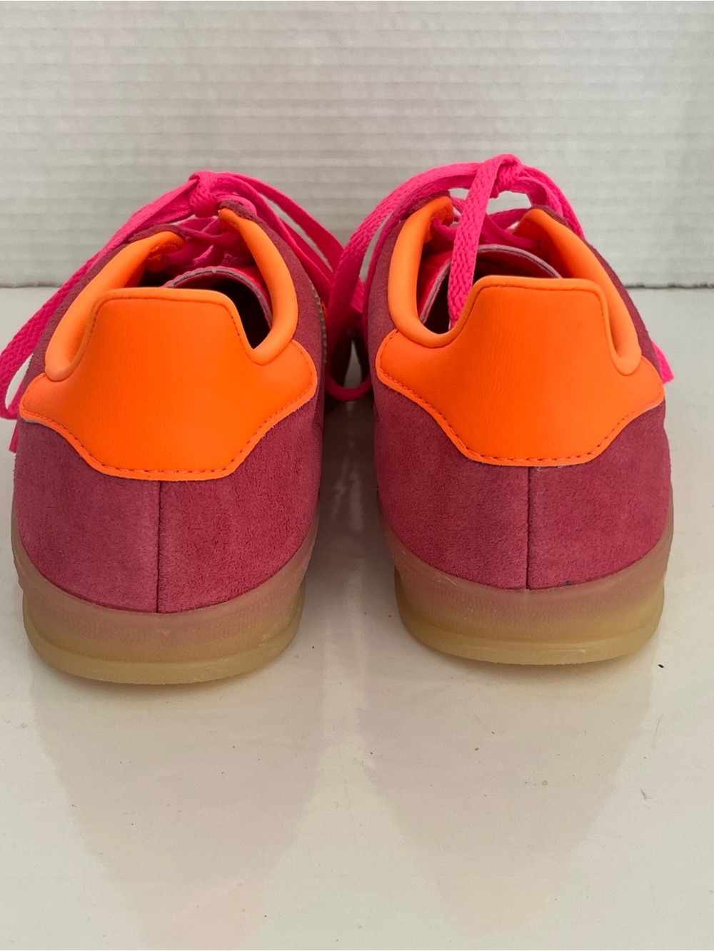 Adidas Gazelle Indoor Lucid Pink Orange Gum Sneakers Size 6 NWOT - Picture 10 of 10